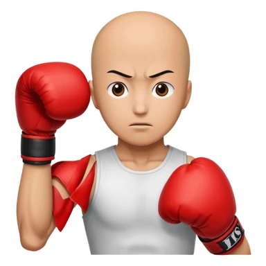 Saitama red hand punch with boxing glove sticker