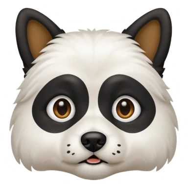 dog white with black face and not hair sticker