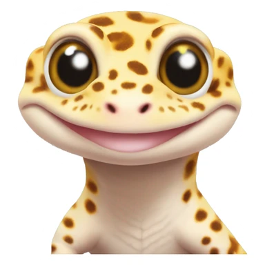 leopard gecko yellow and peach  sticker