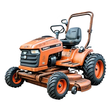 pencil drawing of a gravely mower sticker