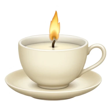 stylish teacup candle sticker