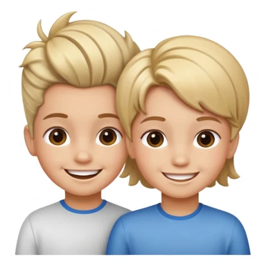 Happy kids after salon treatment  sticker