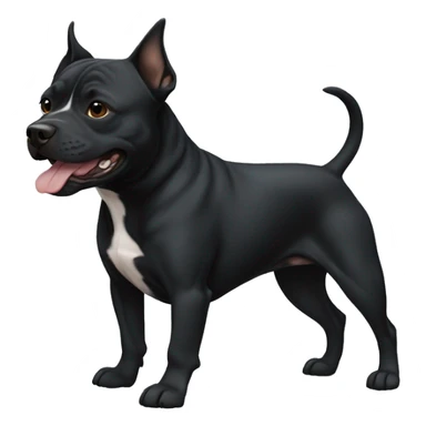 black staffordshire terrier in wind sticker