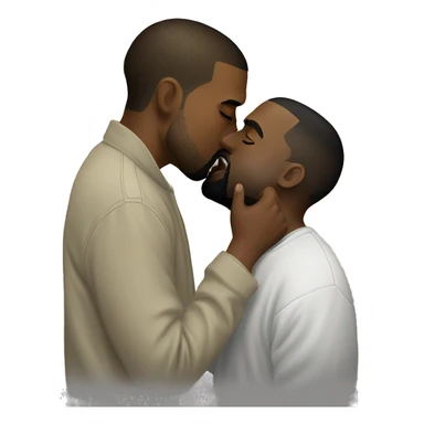 kanye west kissing kanye west sticker