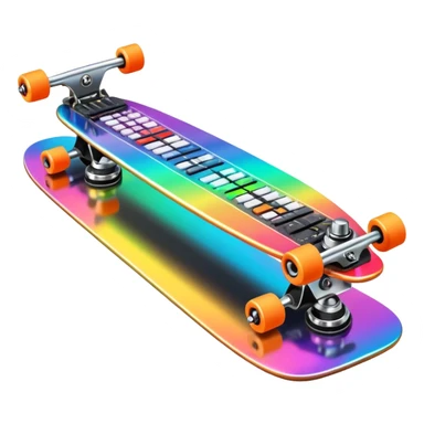 A longboard DJ mixer with faders, EQ knobs, and colorful LEDs.
 sticker