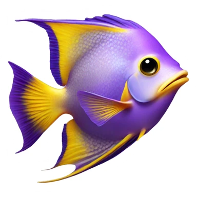 Purple tang fish sticker