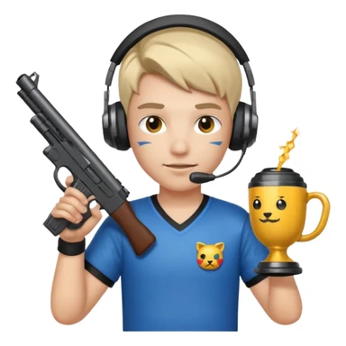 Dictator + Gaming + Gamer + Tournament Cup  + Gun  sticker