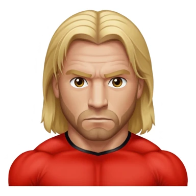 Triple H with hazel eyes, long blonde hair sticker