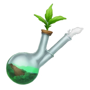 Bong with smoke sticker