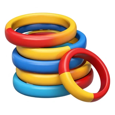 Colorful stacking rings sticker