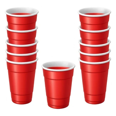 red beer pong cup sticker