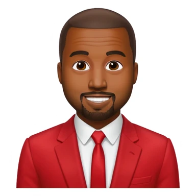kanye west in red suit sticker