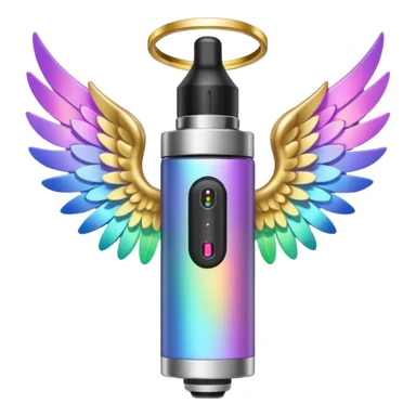 vape with wings and halo sticker