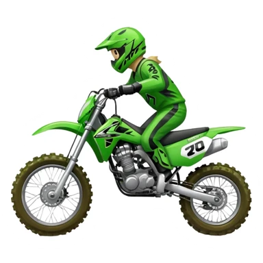 green kawasaki 250 dirt bike sticker