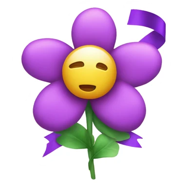 new year flower with ribbon sticker