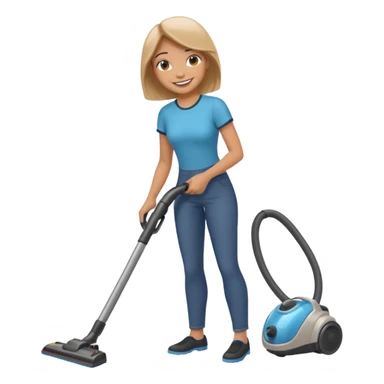 Emoji to encourage kids to do chores - should contain something about house chores, ok replace the broom with a vaccum sticker
