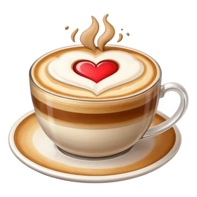 cappuccino with a heart on top sticker