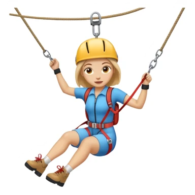 zip line emoji girl sticker