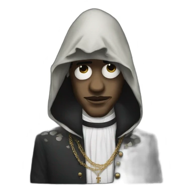 french rap artist freeze corleone with a veil sticker