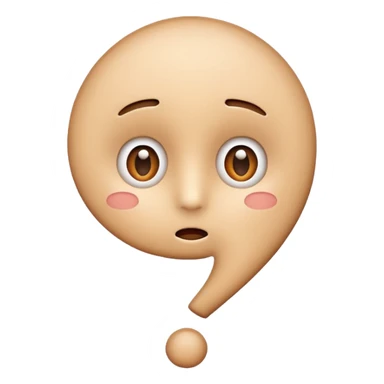 question mark face sticker