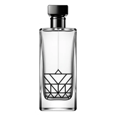 white and black luxury colonge  sticker