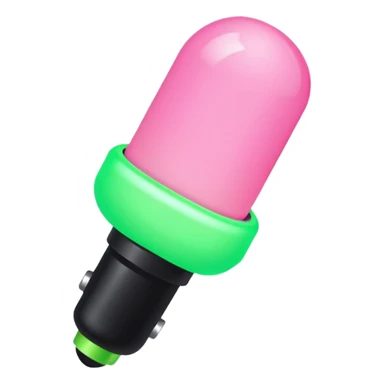 PINKGREEN k-pop retro sticker, black and pink and white and green light stick, iconic sticker