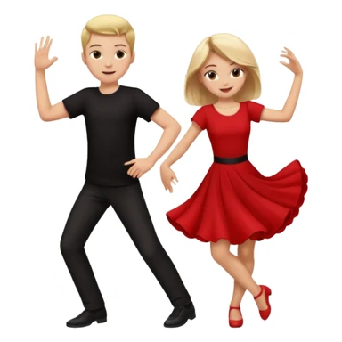 Wow good now just change the colour of dress girl red boy black dance sticker