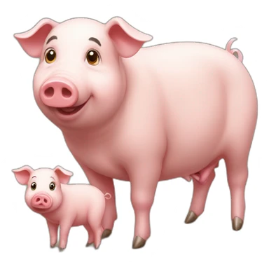sow-and-piglets sticker
