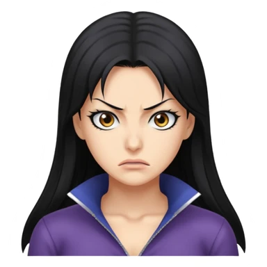 Nico Robin with an angry expression sticker