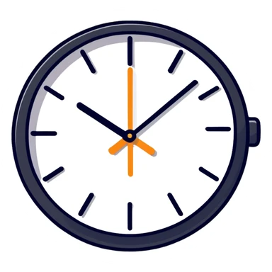 cute and playful aesthetic pink clock with white outline sticker