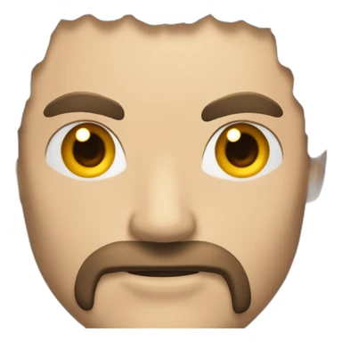 homme musclé avec des cheveux rouge et un regard de démon sticker