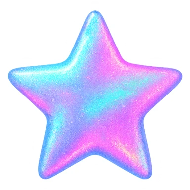 tiny star with a holographic effect, glamorous and stylish sticker