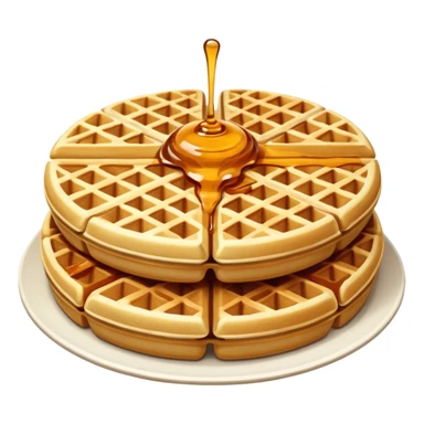 waffle with maple syrup sticker