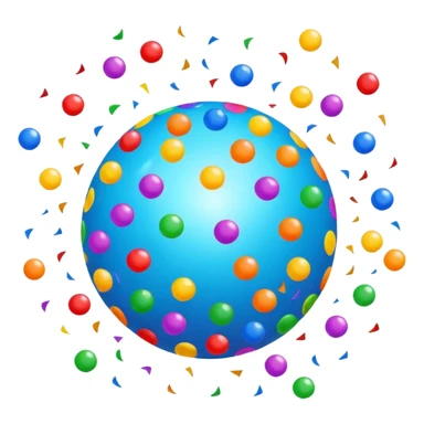 “confetti ball exploding sticker