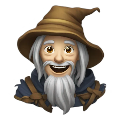 Un sorcier qui pleure de rire sticker