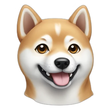 blue shiba inu sticker