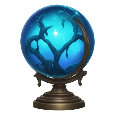 blue magical orb sphere sticker