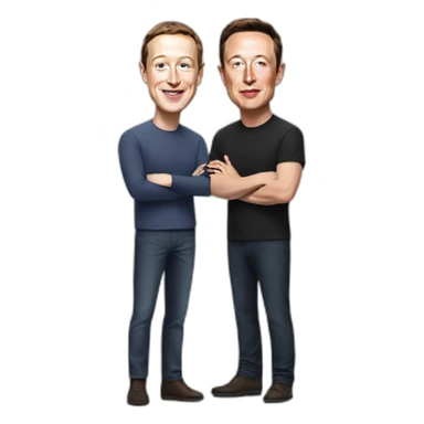 Zuckerberg and Elon musk sticker