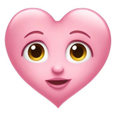 A beautiful baby pink heart sticker