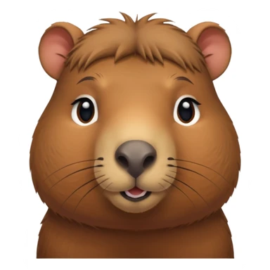 Capibara tierno enamorado sticker