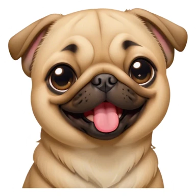 Cinematic Cute Yawning Fawn Pug Portrait Emoji, Head tilted slightly with a dramatic, wide-open yawn, showcasing a soft fawn coat with a velvety texture, floppy ears slightly drooping, round dark eyes barely open in drowsy contentment, Simplified yet irresistibly adorable features, highly detailed, glowing with a soft, cozy glow, high shine, relaxed yet expressive, stylized with a touch of whimsy, bright and endearing, soft glowing outline, capturing the essence of a sleepy yet affectionate companion, so drowsy it feels like it could stretch out of the screen and curl up for a nap! sticker