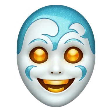 mask Ghost face glitter  sticker