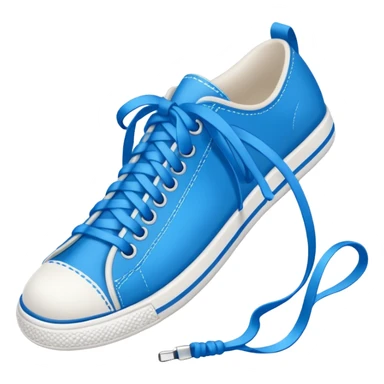 make an emoji of blue shoe laces only- they should be long and stringy sticker