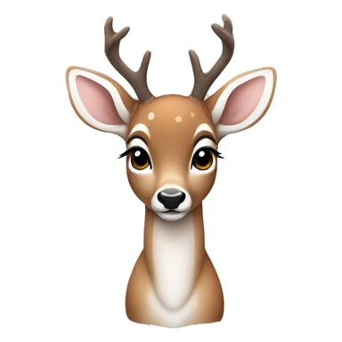 A cute baby whitetailed deer sticker
