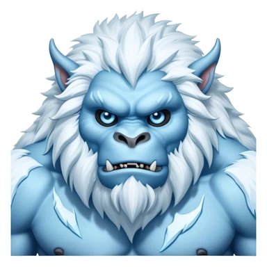 Cinematic Realistic WoW Yeti Portrait, depicted as a majestic, colossal creature of the frozen wilds, with thick, shaggy fur in pristine icy white and subtle pale blue highlights. His powerful, muscular frame and piercing ice-blue eyes exude ancient wisdom and raw strength. Rendered with lifelike texture and natural frosty lighting, high shine, noble and imposing, capturing the essence of a legendary yeti guardian. sticker