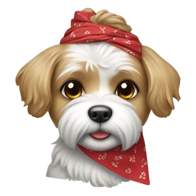 Maltshi with bandanna sticker