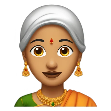 Maharashtrian women with Maharashtrian nose pin sticker
