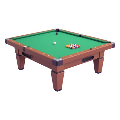billiards table with triangle rack sticker