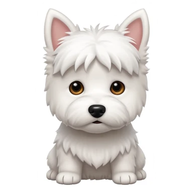 Tiny westie dog sticker