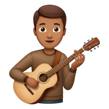 man holding guitar sticker